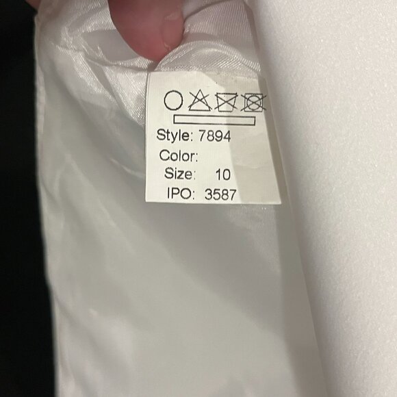 David's Bridal Spaghetti Strap Chiffon Baby Doll Flower Girl Dress with Jacket - Picture 11 of 11